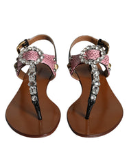 Dolce & Gabbana Multicolor Crystal Sandals Flip Flops Shoes -   -  Dolce & Gabbana.