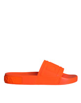 Dolce & Gabbana Orange Rubber Slides Sandals Beachwear Shoes -   -  Dolce & Gabbana.