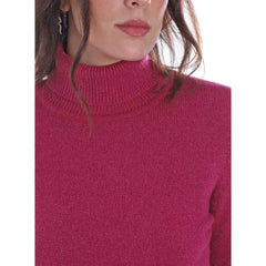 Yes Zee Fuchsia Viscose Sweater -   -  Yes Zee.