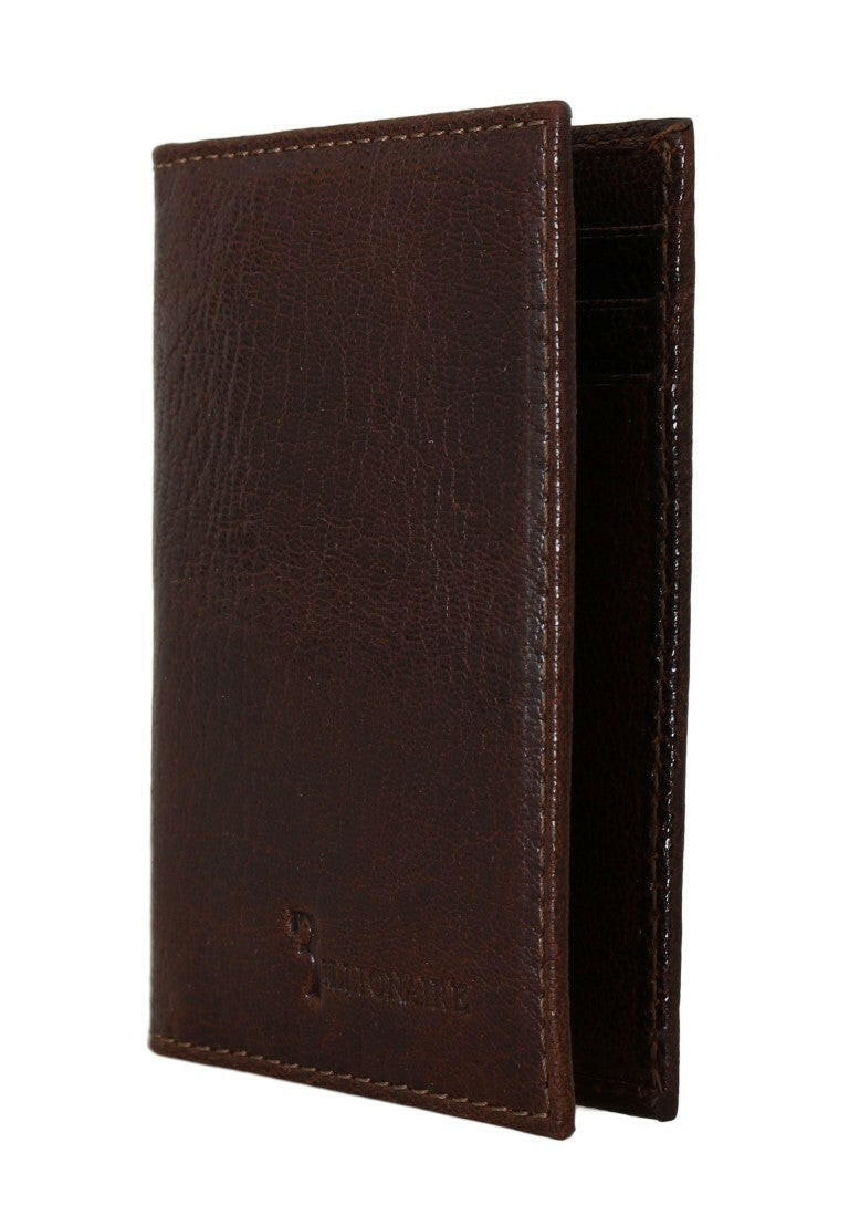 Billionaire Italian Couture Brown Leather Bifold Wallet -  Leather Wallet for Men -  Billionaire Italian Couture.