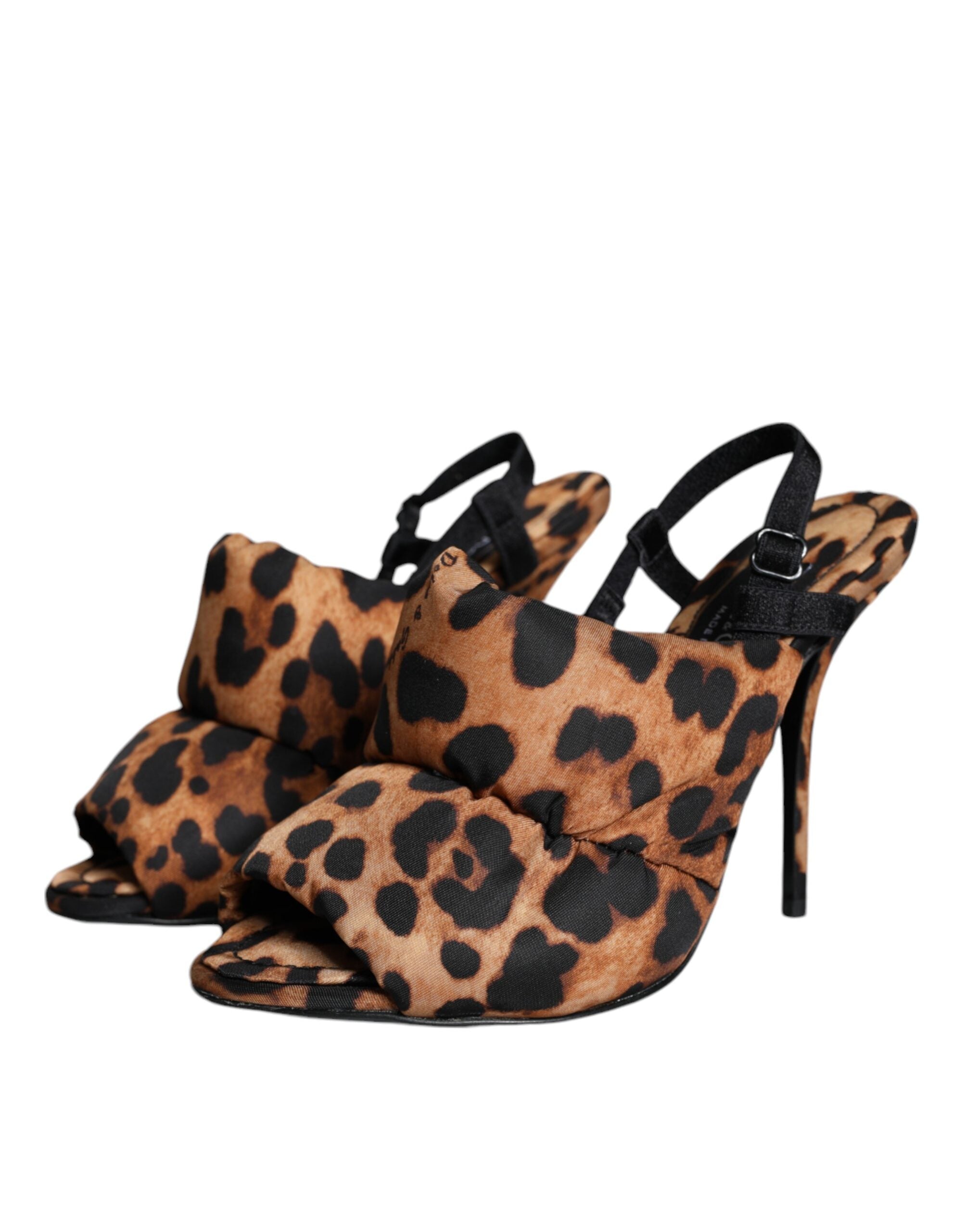 Dolce & Gabbana Brown Leopard Keira Slingback Sandals Shoes -   -  Dolce & Gabbana. Dolce & Gabbana Brown Leopard Keira Slingback Sandals Shoes -   -  Dolce & Gabbana.