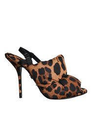 Dolce & Gabbana Brown Leopard Keira Slingback Sandals Shoes -   -  Dolce & Gabbana.