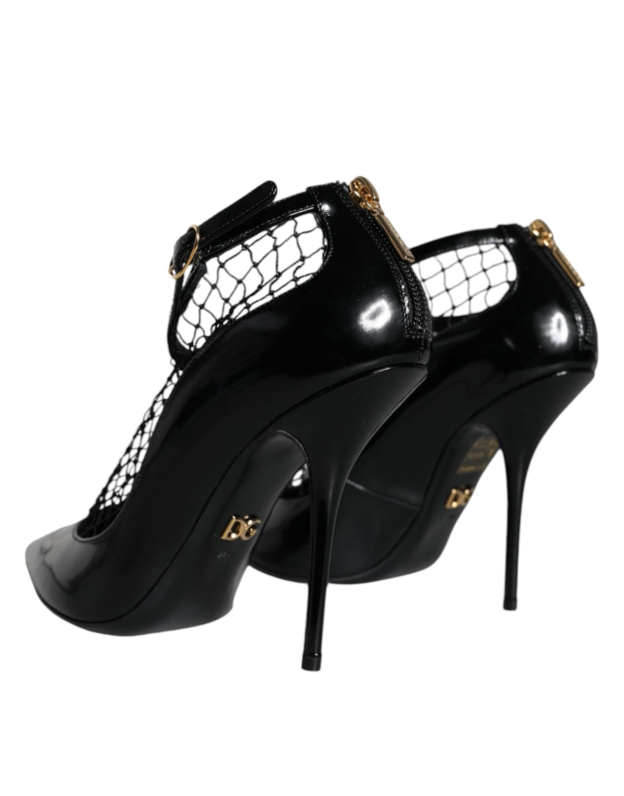 Dolce & Gabbana Black Mesh Patent Leather Heels Pumps Shoes -   -  Dolce & Gabbana. Dolce & Gabbana Black Mesh Patent Leather Heels Pumps Shoes -   -  Dolce & Gabbana.