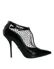 Dolce & Gabbana Black Mesh Patent Leather Heels Pumps Shoes -   -  Dolce & Gabbana.