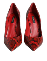Dolce & Gabbana Red Leather Stiletto High Heels Pumps Shoes -   -  Dolce & Gabbana.