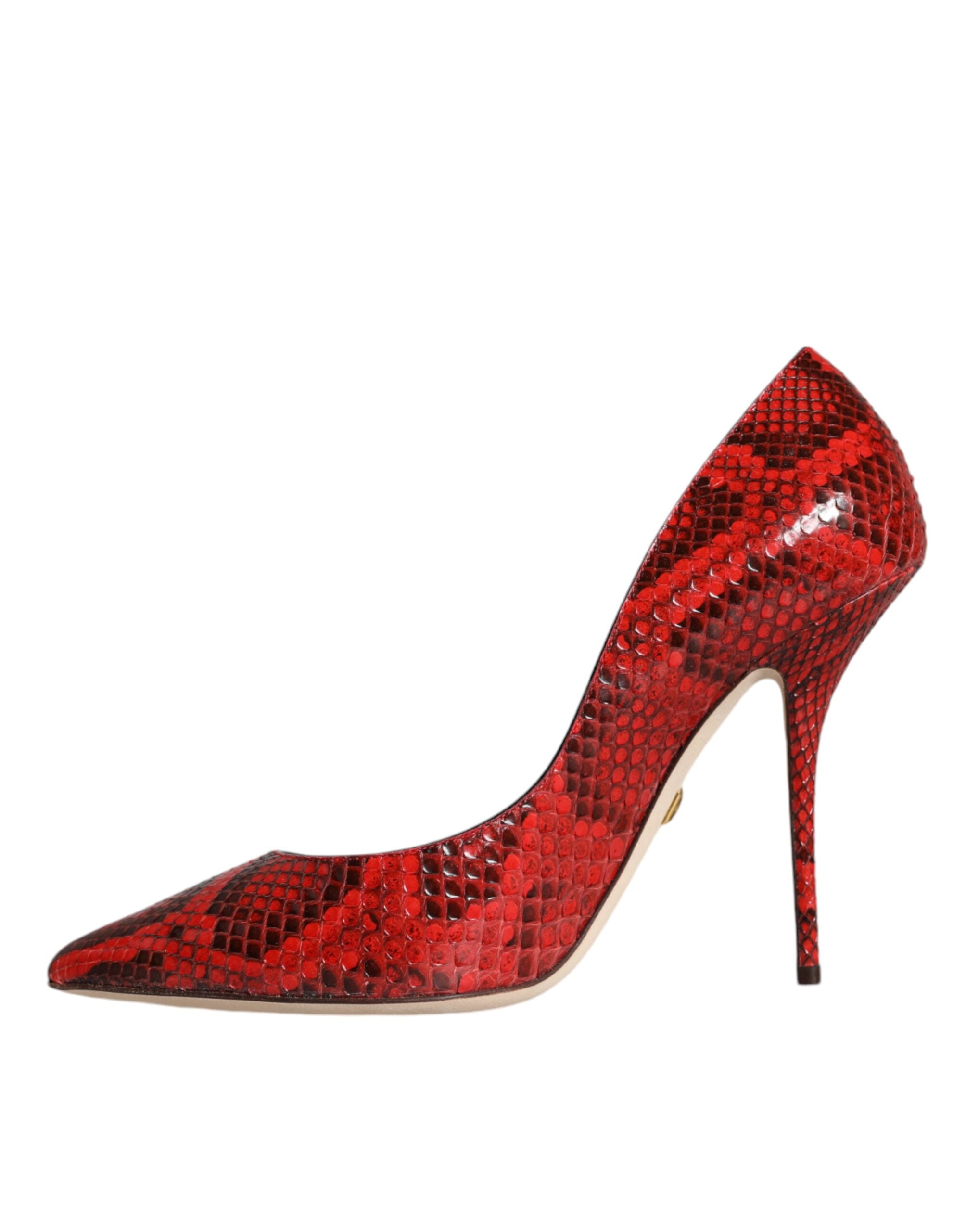 Dolce & Gabbana Red Leather Stiletto High Heels Pumps Shoes -   -  Dolce & Gabbana. Dolce & Gabbana Red Leather Stiletto High Heels Pumps Shoes -   -  Dolce & Gabbana.