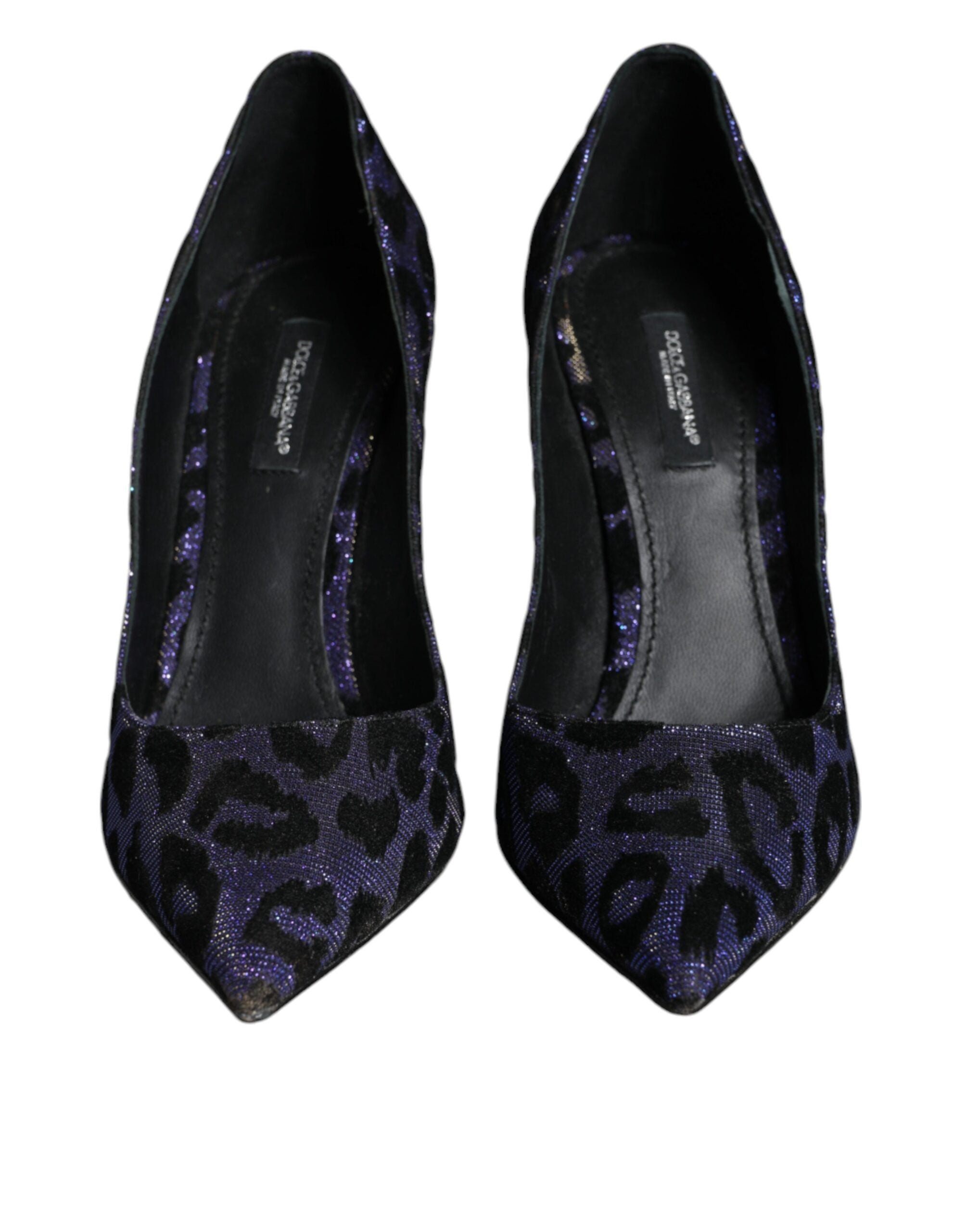 Dolce & Gabbana Violet Leopard Lurex High Heels Pumps Shoes -   -  Dolce & Gabbana. Dolce & Gabbana Violet Leopard Lurex High Heels Pumps Shoes -   -  Dolce & Gabbana.