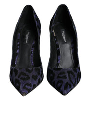 Dolce & Gabbana Violet Leopard Lurex High Heels Pumps Shoes -   -  Dolce & Gabbana.