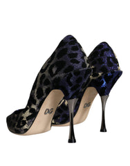 Dolce & Gabbana Violet Leopard Lurex High Heels Pumps Shoes -   -  Dolce & Gabbana.
