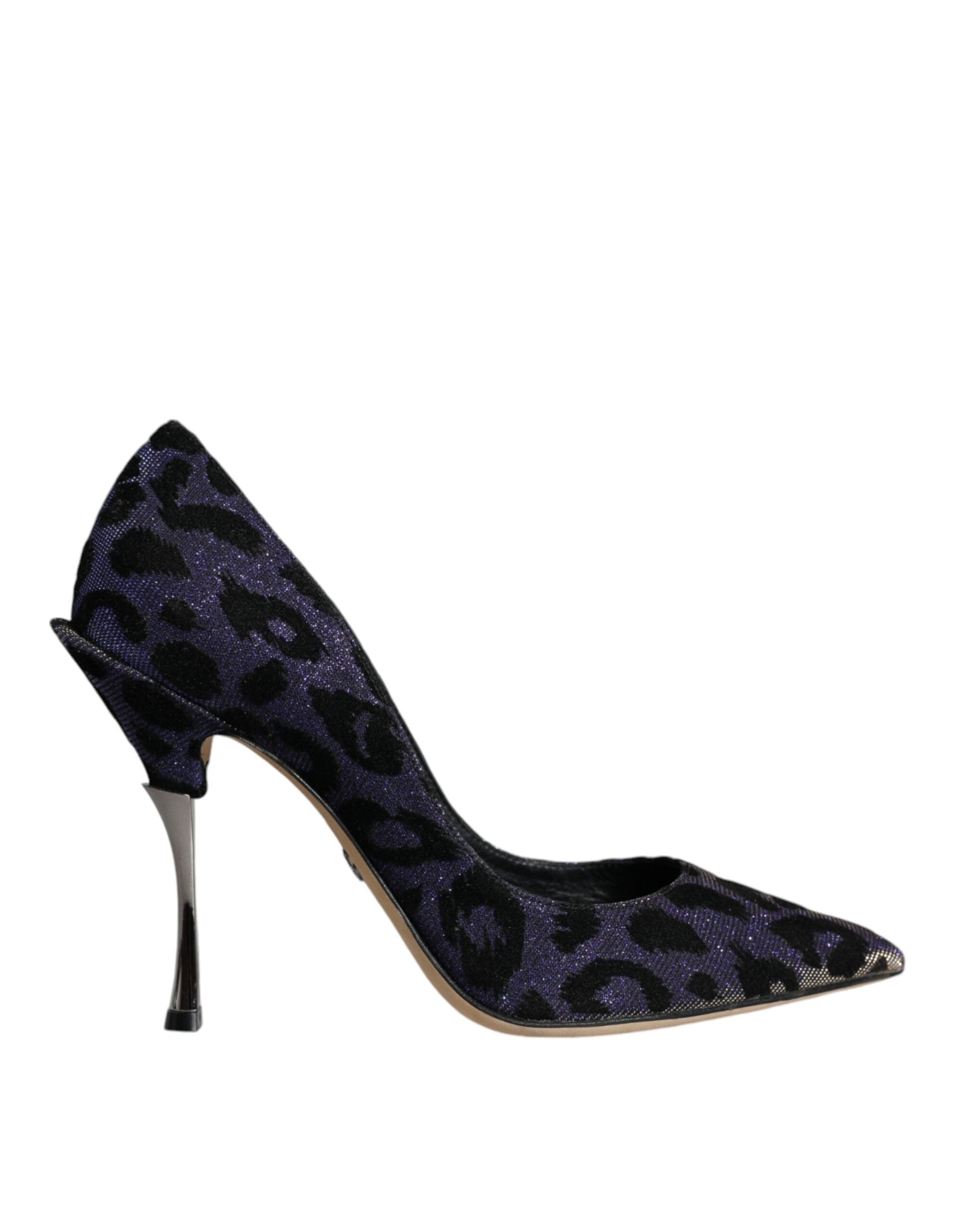 Dolce & Gabbana Violet Leopard Lurex High Heels Pumps Shoes -   -  Dolce & Gabbana. Dolce & Gabbana Violet Leopard Lurex High Heels Pumps Shoes -   -  Dolce & Gabbana.