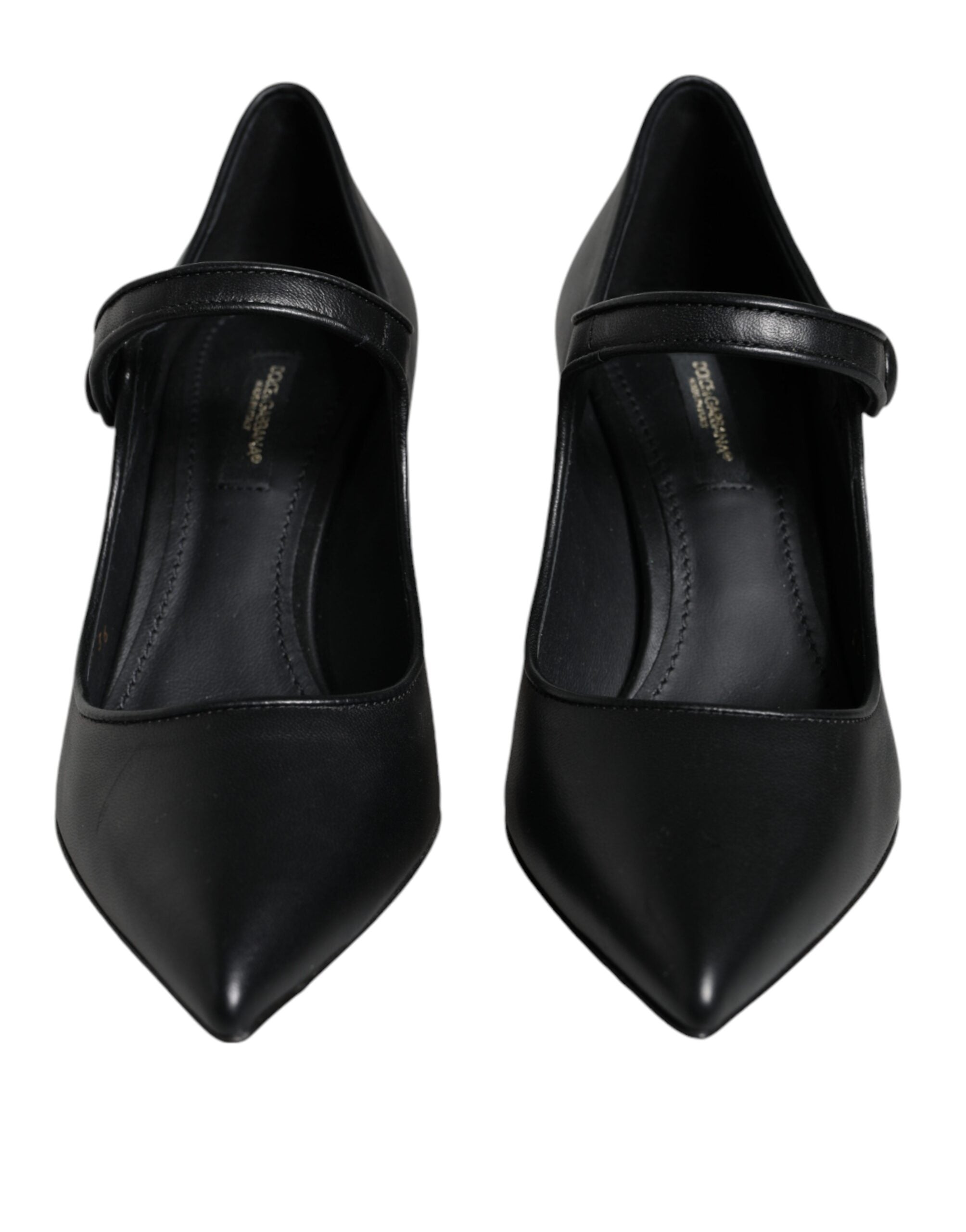 Dolce & Gabbana Black Leather Logo Heels Mary Janes Pumps Shoes -   -  Dolce & Gabbana. Dolce & Gabbana Black Leather Logo Heels Mary Janes Pumps Shoes -   -  Dolce & Gabbana.