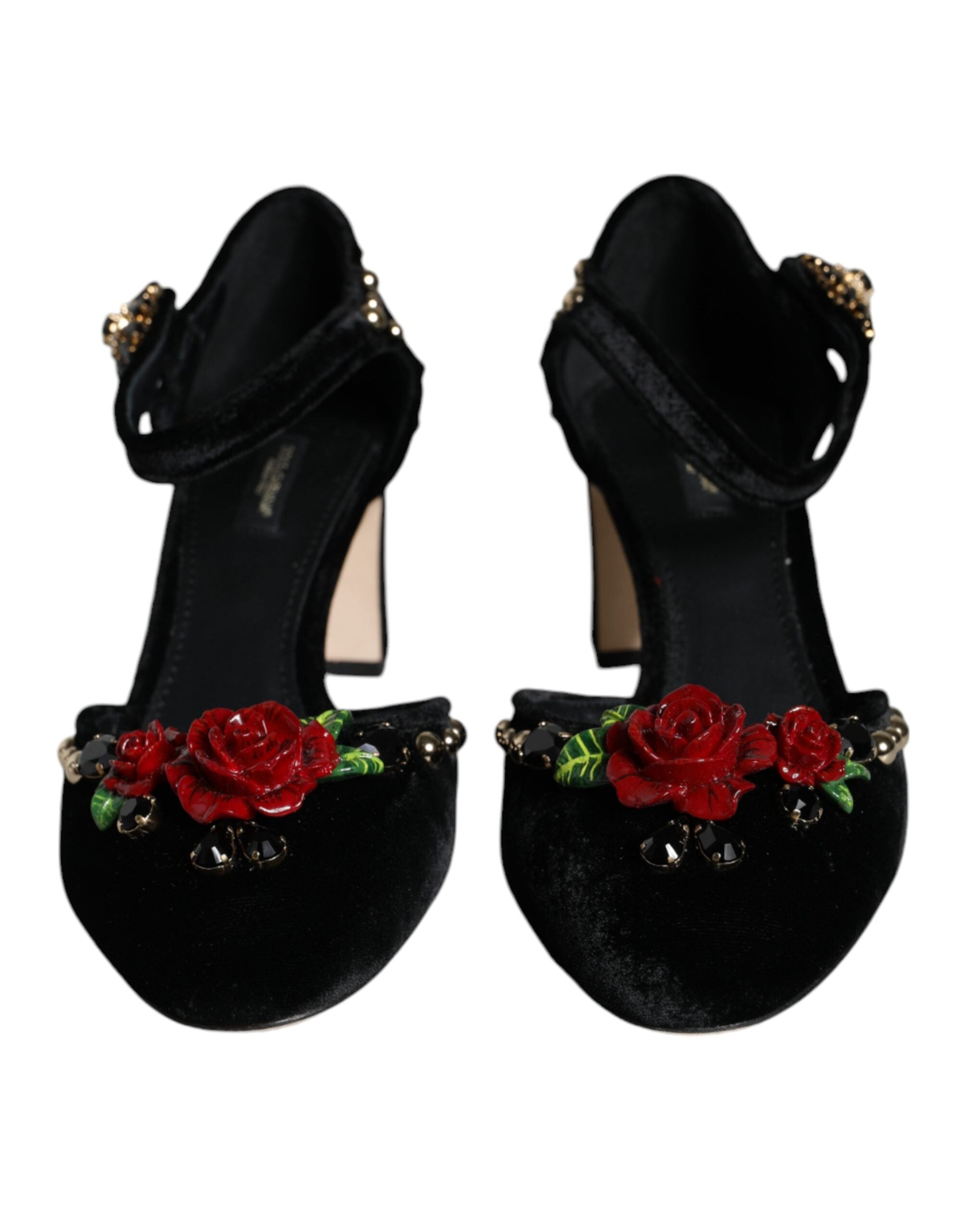 Dolce & Gabbana Black Velvet Roses Ankle Strap Pumps Shoes -   -  Dolce & Gabbana. Dolce & Gabbana Black Velvet Roses Ankle Strap Pumps Shoes -   -  Dolce & Gabbana.