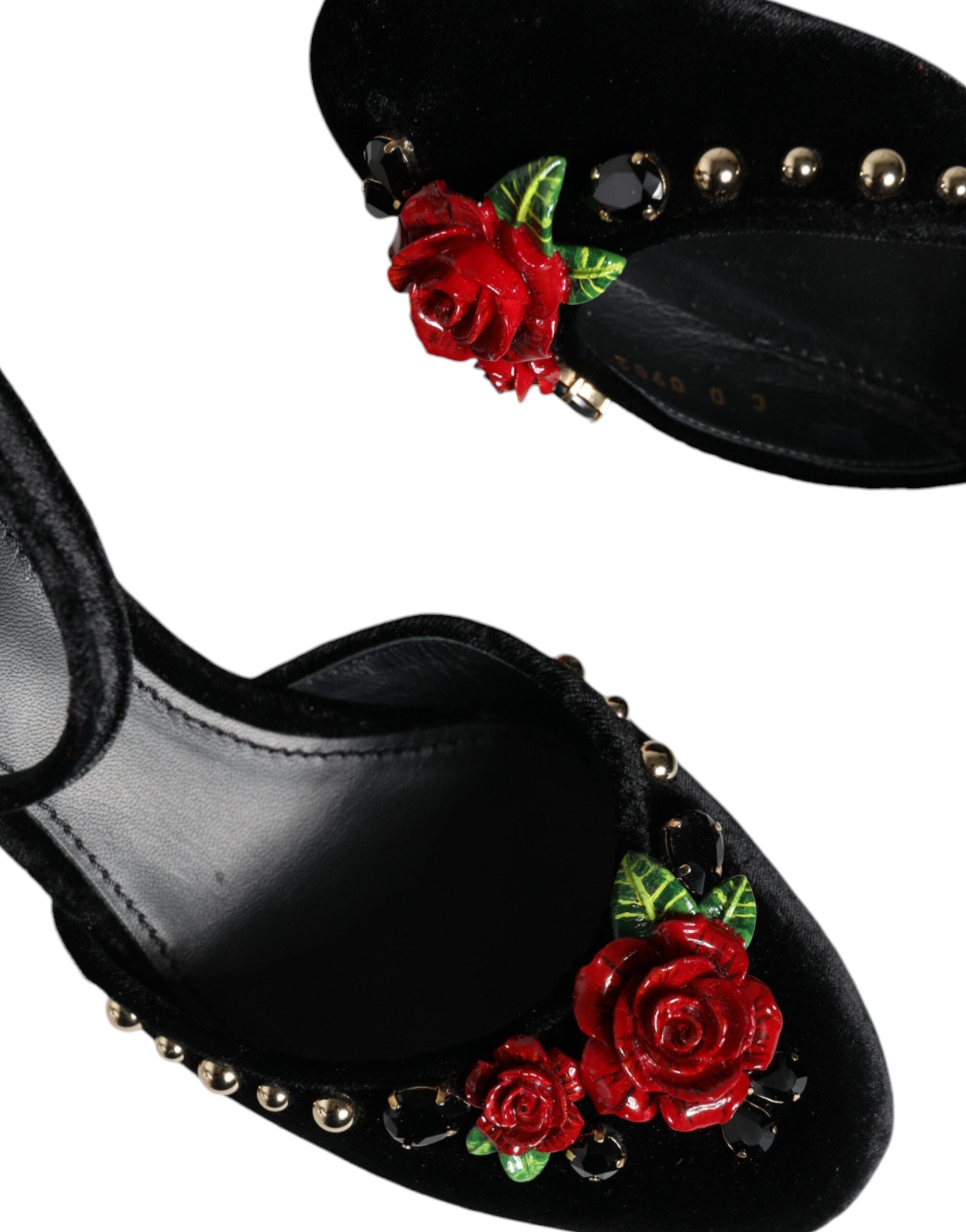 Dolce & Gabbana Black Velvet Roses Ankle Strap Pumps Shoes -   -  Dolce & Gabbana. Dolce & Gabbana Black Velvet Roses Ankle Strap Pumps Shoes -   -  Dolce & Gabbana.