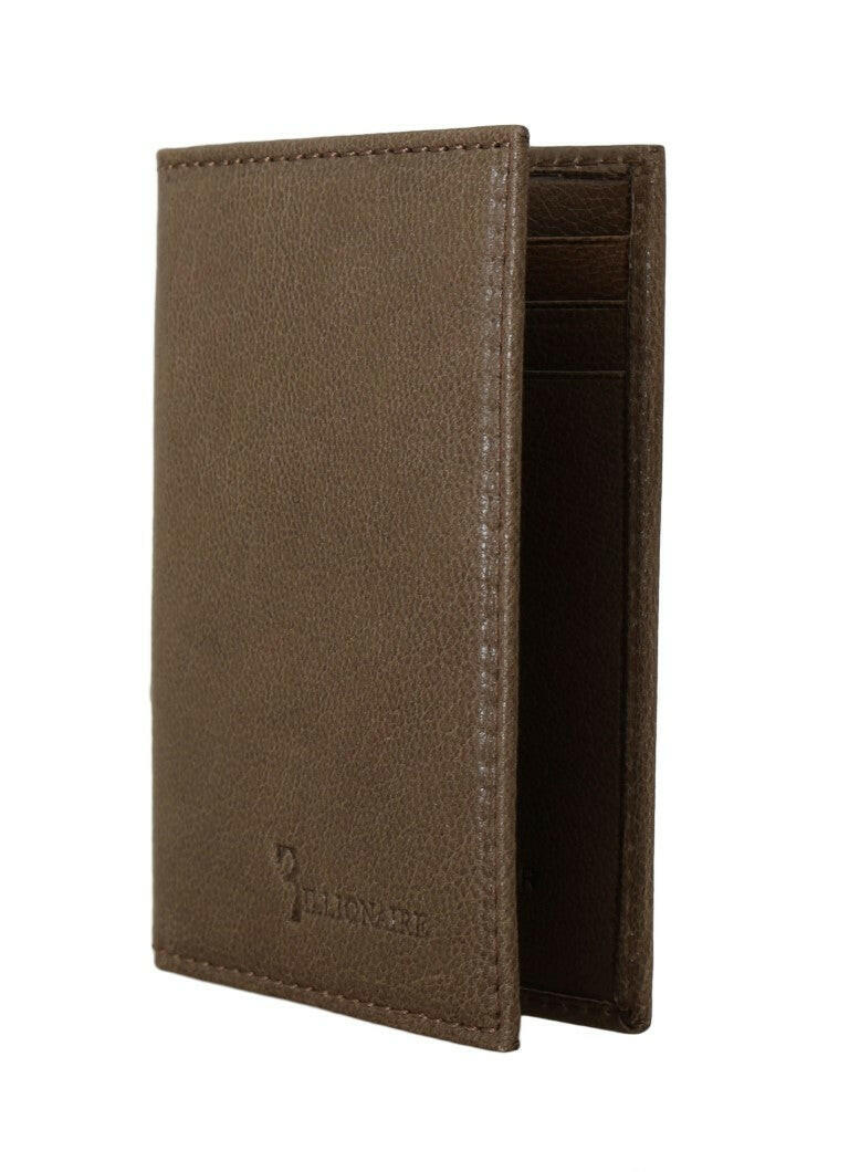 Billionaire Italian Couture Brown Leather Bifold Wallet -  Leather Wallet for Men -  Billionaire Italian Couture.