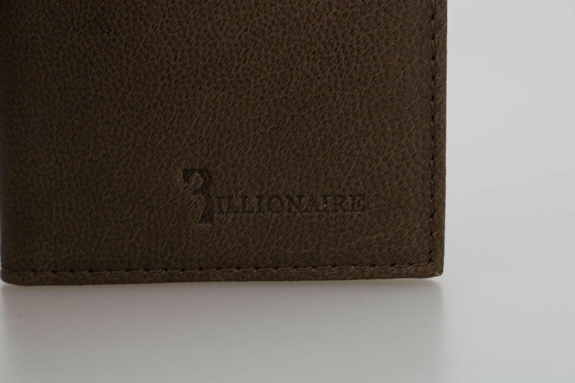 Billionaire Italian Couture Brown Leather Bifold Wallet -  Leather Wallet for Men -  Billionaire Italian Couture. Billionaire Italian Couture Brown Leather Bifold Wallet -  Leather Wallet for Men -  Billionaire Italian Couture.