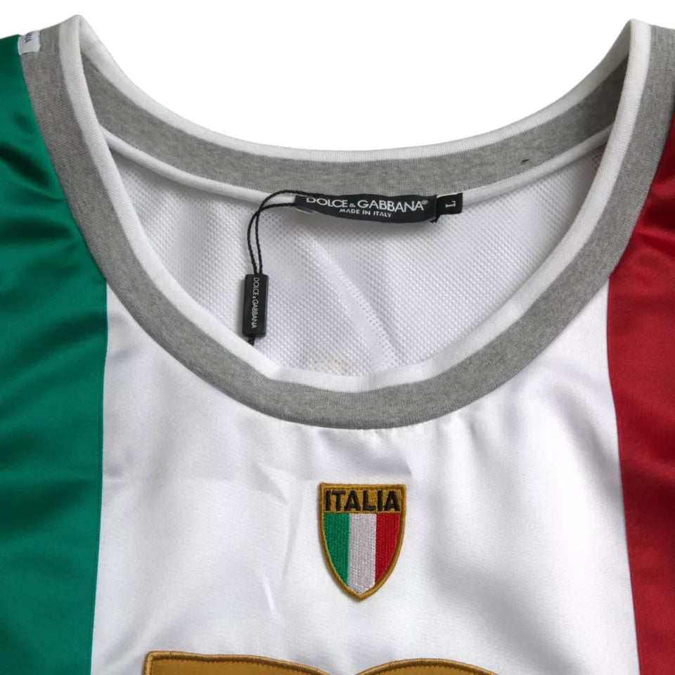 Dolce & Gabbana White Green Sleeveless Top Italian Flag Basket T-shirt -   -  Dolce & Gabbana. Dolce & Gabbana White Green Sleeveless Top Italian Flag Basket T-shirt -   -  Dolce & Gabbana.