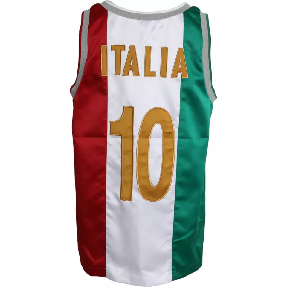 Dolce & Gabbana White Green Sleeveless Top Italian Flag Basket T-shirt -   -  Dolce & Gabbana. Dolce & Gabbana White Green Sleeveless Top Italian Flag Basket T-shirt -   -  Dolce & Gabbana.