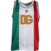Dolce & Gabbana White Green Sleeveless Top Italian Flag Basket T-shirt -   -  Dolce & Gabbana.