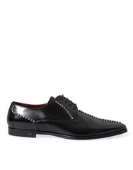Dolce & Gabbana Black Leather Crystal Dress Formal Shoes -   -  Dolce & Gabbana.