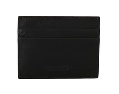Billionaire Italian Couture Black Leather Cardholder Wallet -  Leather Wallet for Men -  Billionaire Italian Couture.