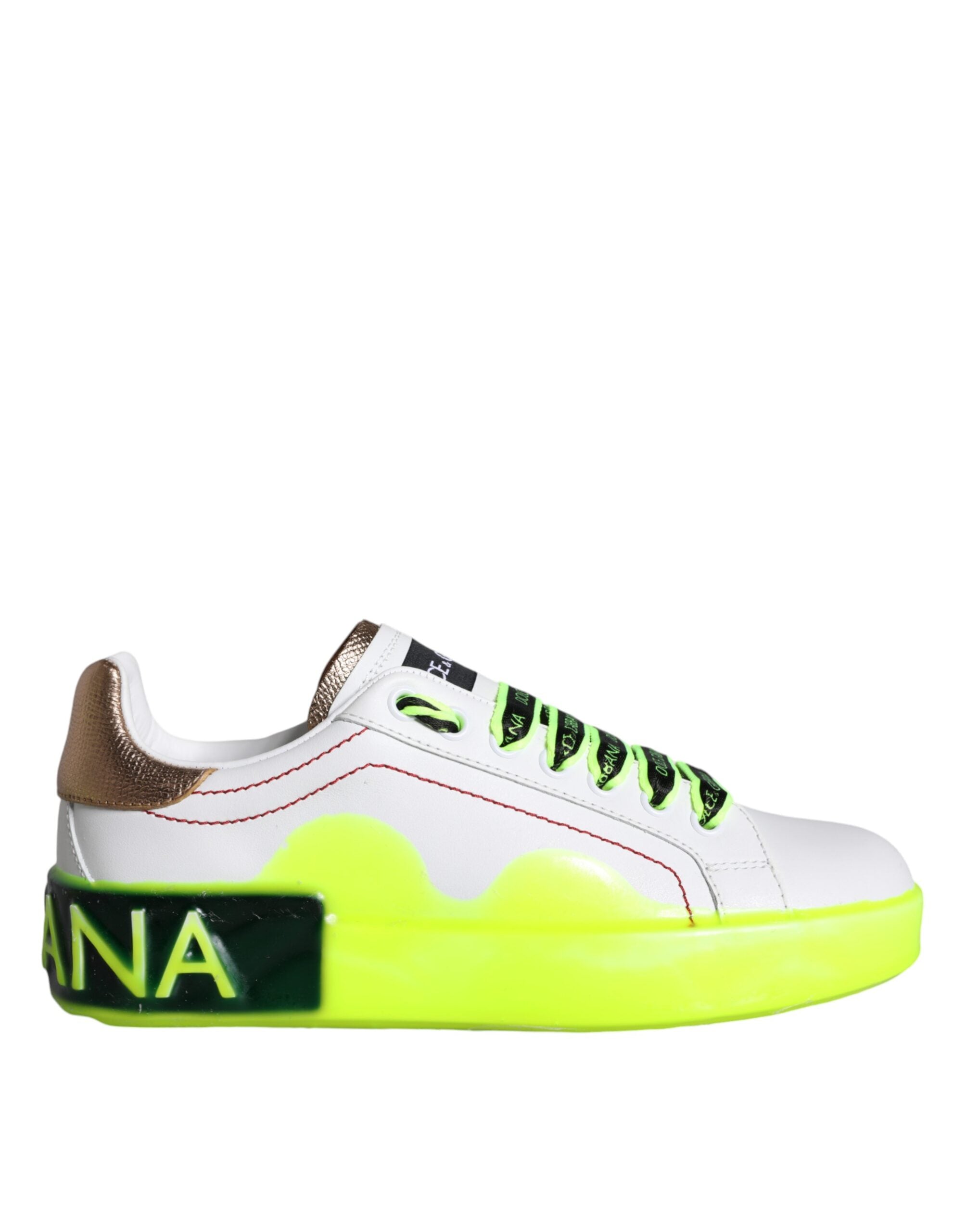 Dolce & Gabbana White Leather Portofino Low Top Sneakers Shoes -   -  Dolce & Gabbana.