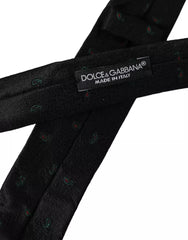 Dolce & Gabbana Black Fantasy 100% Silk Adjustable Men Tie -  Neckties, Men -  Dolce & Gabbana.