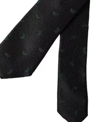Dolce & Gabbana Black Fantasy 100% Silk Adjustable Men Tie -  Neckties, Men -  Dolce & Gabbana.