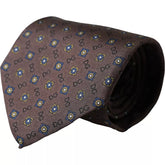 Dolce & Gabbana Brown Silk Branded Logo Adjustable Men Tie -  Neckties, Men -  Dolce & Gabbana.
