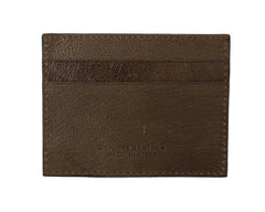 Billionaire Italian Couture Brown Leather Cardholder Wallet -   -  Billionaire Italian Couture.