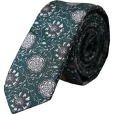 Dolce & Gabbana Green Floral Print Silk Adjustable Men Tie -  Neckties, Men -  Dolce & Gabbana.