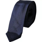 Dolce & Gabbana Dark Blue Silk Skinny Adjustable Tie -  Neckties, Men -  Dolce & Gabbana.