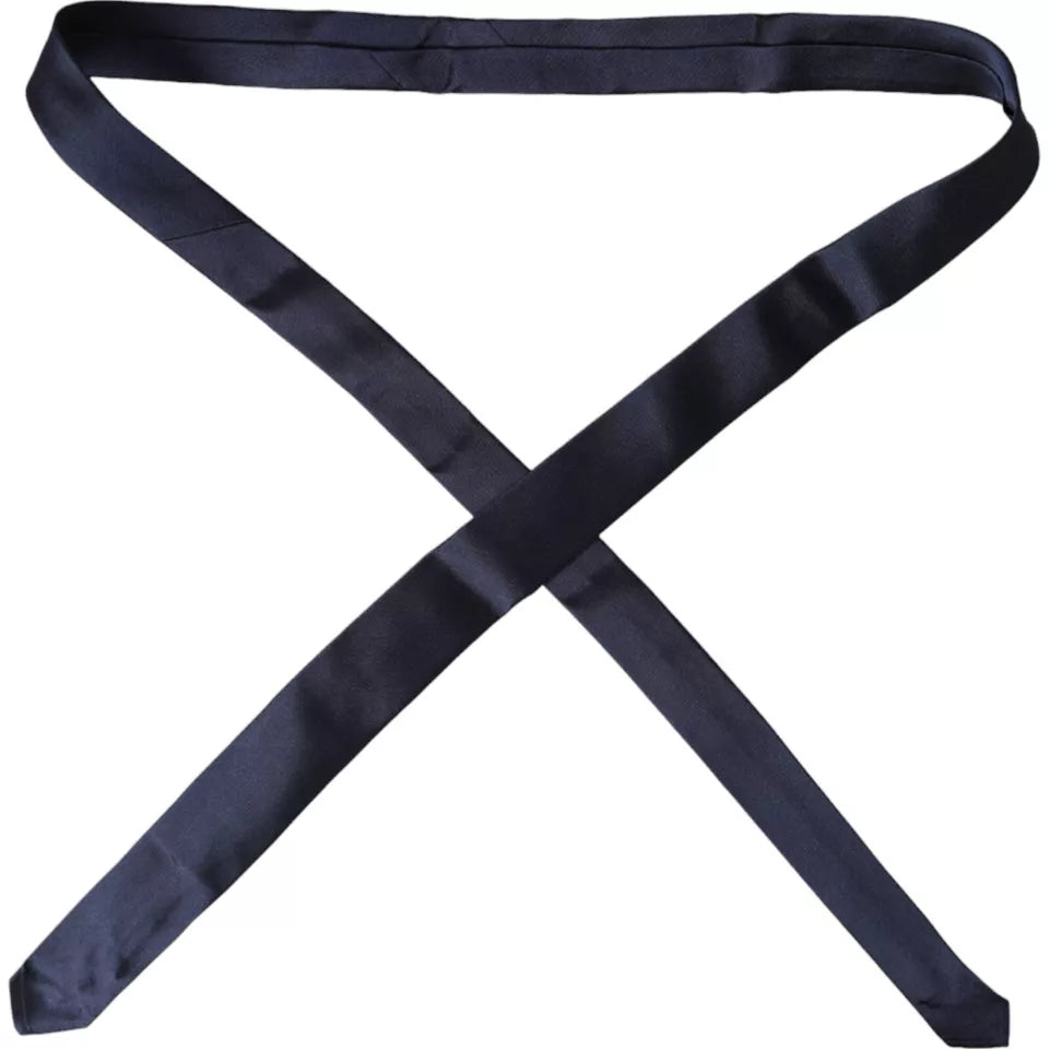 Dolce & Gabbana Dark Blue Silk Skinny Adjustable Tie -  Neckties, Men -  Dolce & Gabbana. Dolce & Gabbana Dark Blue Silk Skinny Adjustable Tie -  Neckties, Men -  Dolce & Gabbana.