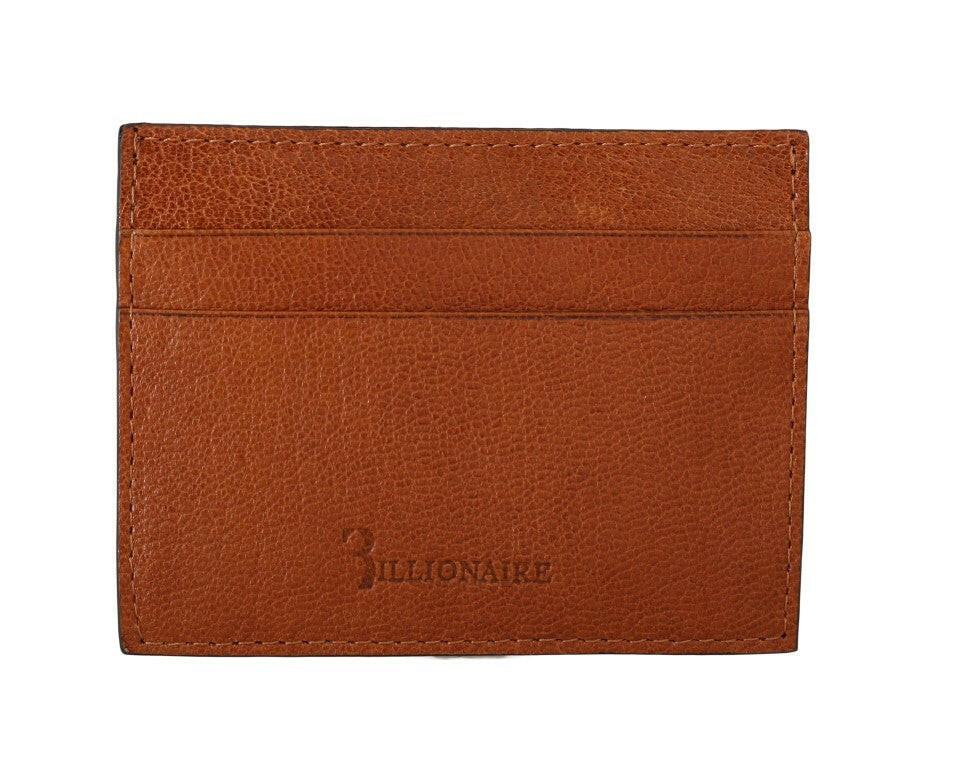 Billionaire Italian Couture Brown Leather Cardholder Wallet -  Leather Wallet for Men -  Billionaire Italian Couture. Billionaire Italian Couture Brown Leather Cardholder Wallet -  Leather Wallet for Men -  Billionaire Italian Couture.