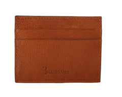 Billionaire Italian Couture Brown Leather Cardholder Wallet -  Leather Wallet for Men -  Billionaire Italian Couture.