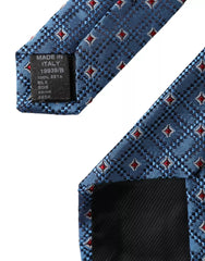 Dolce & Gabbana Blue Patterned 100% Silk Adjustable Men Tie -  Neckties, Men -  Dolce & Gabbana.