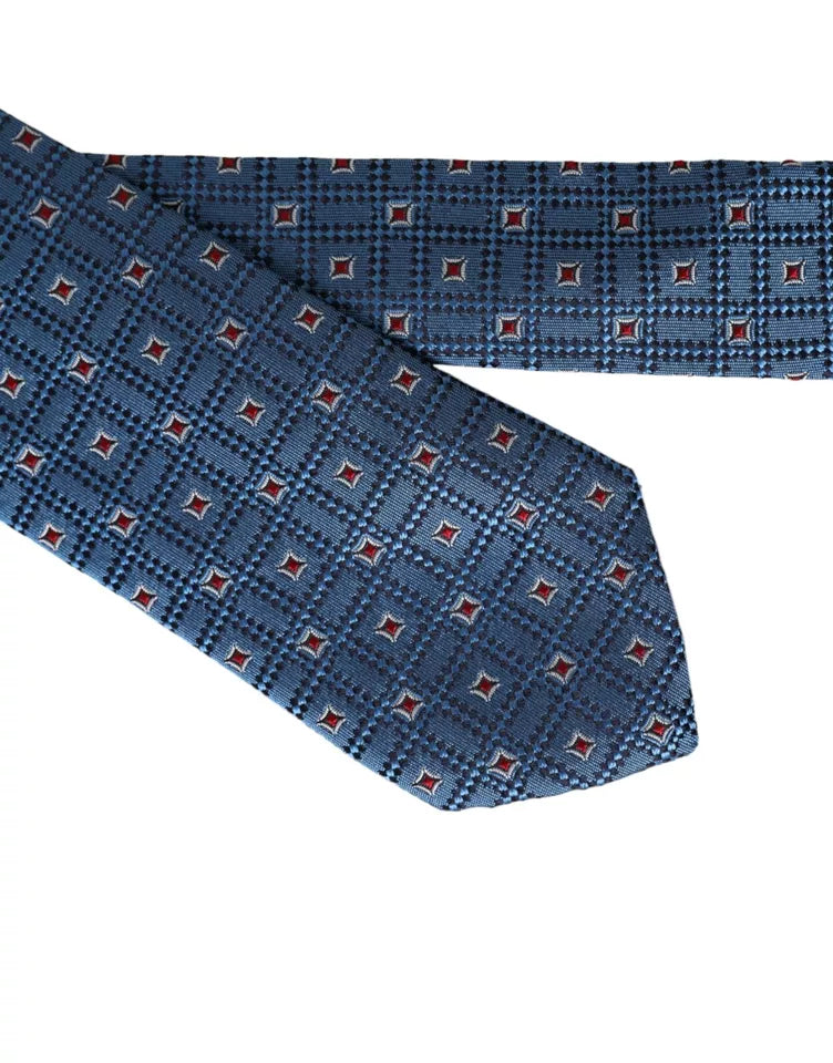 Dolce & Gabbana Blue Patterned 100% Silk Adjustable Men Tie -  Neckties, Men -  Dolce & Gabbana. Dolce & Gabbana Blue Patterned 100% Silk Adjustable Men Tie -  Neckties, Men -  Dolce & Gabbana.