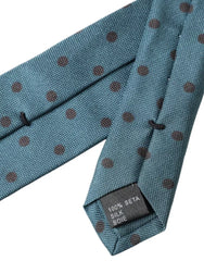 Dolce & Gabbana Green Black Polka Dot Silk Adjustable Men Tie -  Neckties, Men -  Dolce & Gabbana.