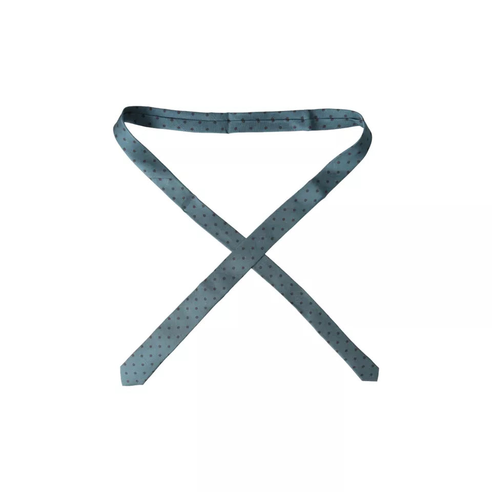 Dolce & Gabbana Green Black Polka Dot Silk Adjustable Men Tie -  Neckties, Men -  Dolce & Gabbana. Dolce & Gabbana Green Black Polka Dot Silk Adjustable Men Tie -  Neckties, Men -  Dolce & Gabbana.