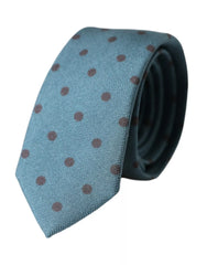 Dolce & Gabbana Green Black Polka Dot Silk Adjustable Men Tie -  Neckties, Men -  Dolce & Gabbana.