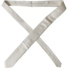 Dolce & Gabbana Off White Silk Adjustable Necktie Men Tie -  Neckties, Men -  Dolce & Gabbana.