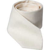 Dolce & Gabbana Off White Patterned Silk Classic Adjustable Tie -  Neckties, Men -  Dolce & Gabbana.
