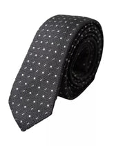 Dolce & Gabbana Black Polka Dot Silk Adjustable Men Tie -  Neckties, Men -  Dolce & Gabbana.