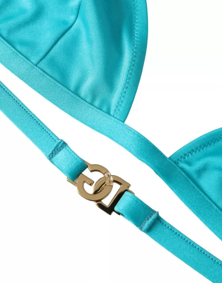 Dolce & Gabbana Blue Green Halter DG Logo Swimwear Beachwear Bikini Top -   -  Dolce & Gabbana. Dolce & Gabbana Blue Green Halter DG Logo Swimwear Beachwear Bikini Top -   -  Dolce & Gabbana.