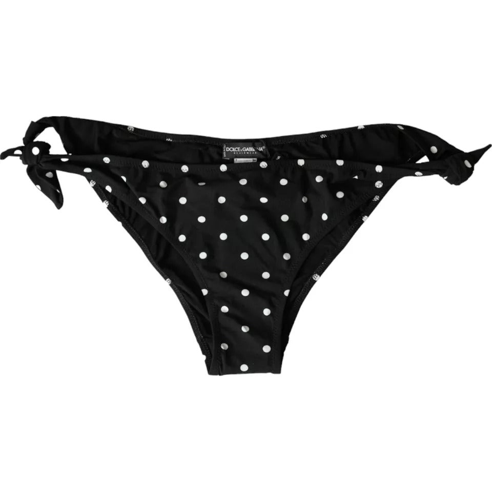 Dolce & Gabbana Black Polka Dot Swimwear Beachwear Bottom Bikini -   -  Dolce & Gabbana.