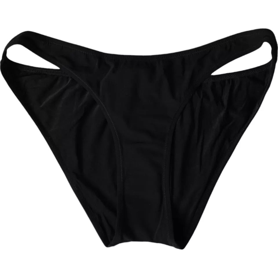 Dolce & Gabbana Black Nylon Swimwear Beachwear Bottom Bikini - - Dolce & Gabbana.