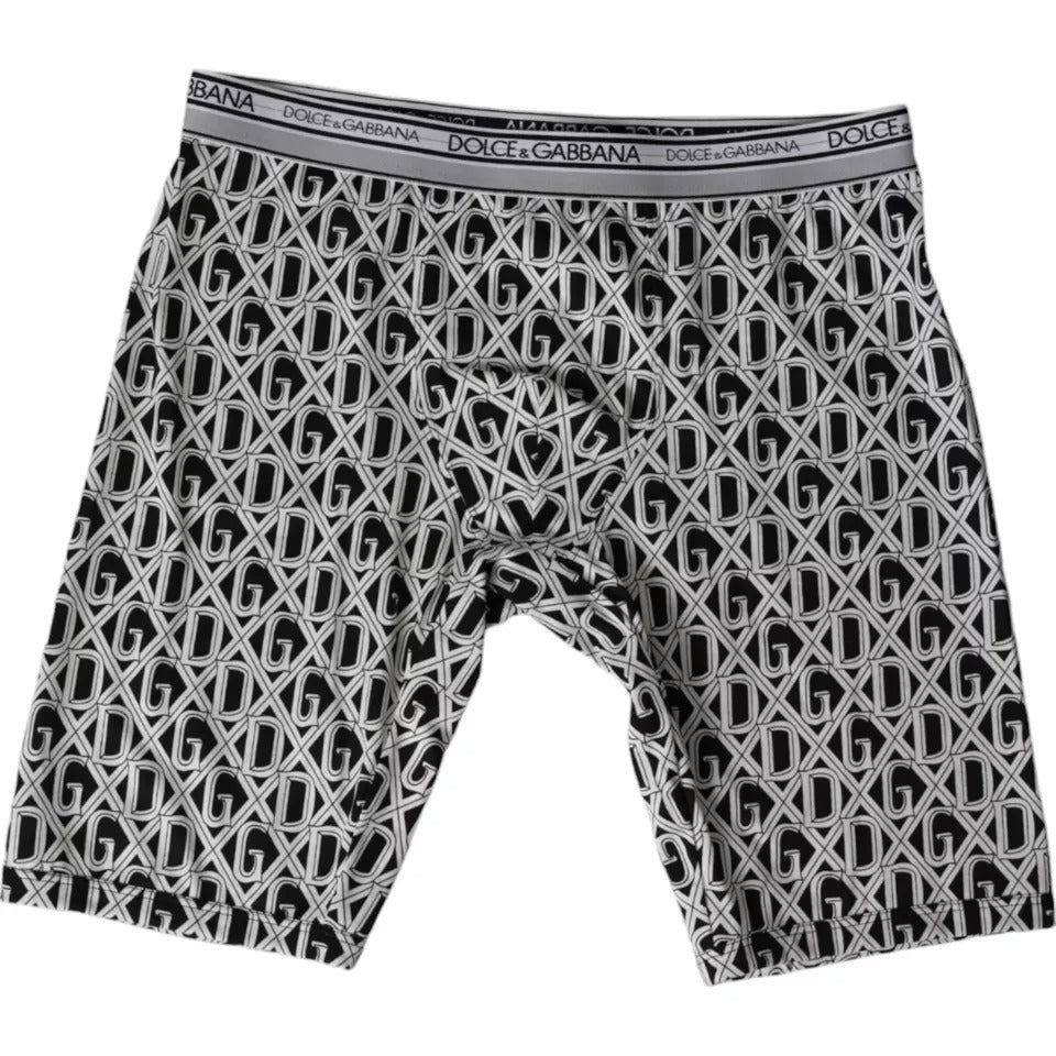 Dolce & Gabbana Black White DG Logo Cotton Stretch Cycling Underwear Men -   -  Dolce & Gabbana.