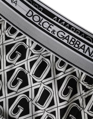Dolce & Gabbana Black White DG Logo Cotton Stretch Cycling Underwear Men -   -  Dolce & Gabbana.