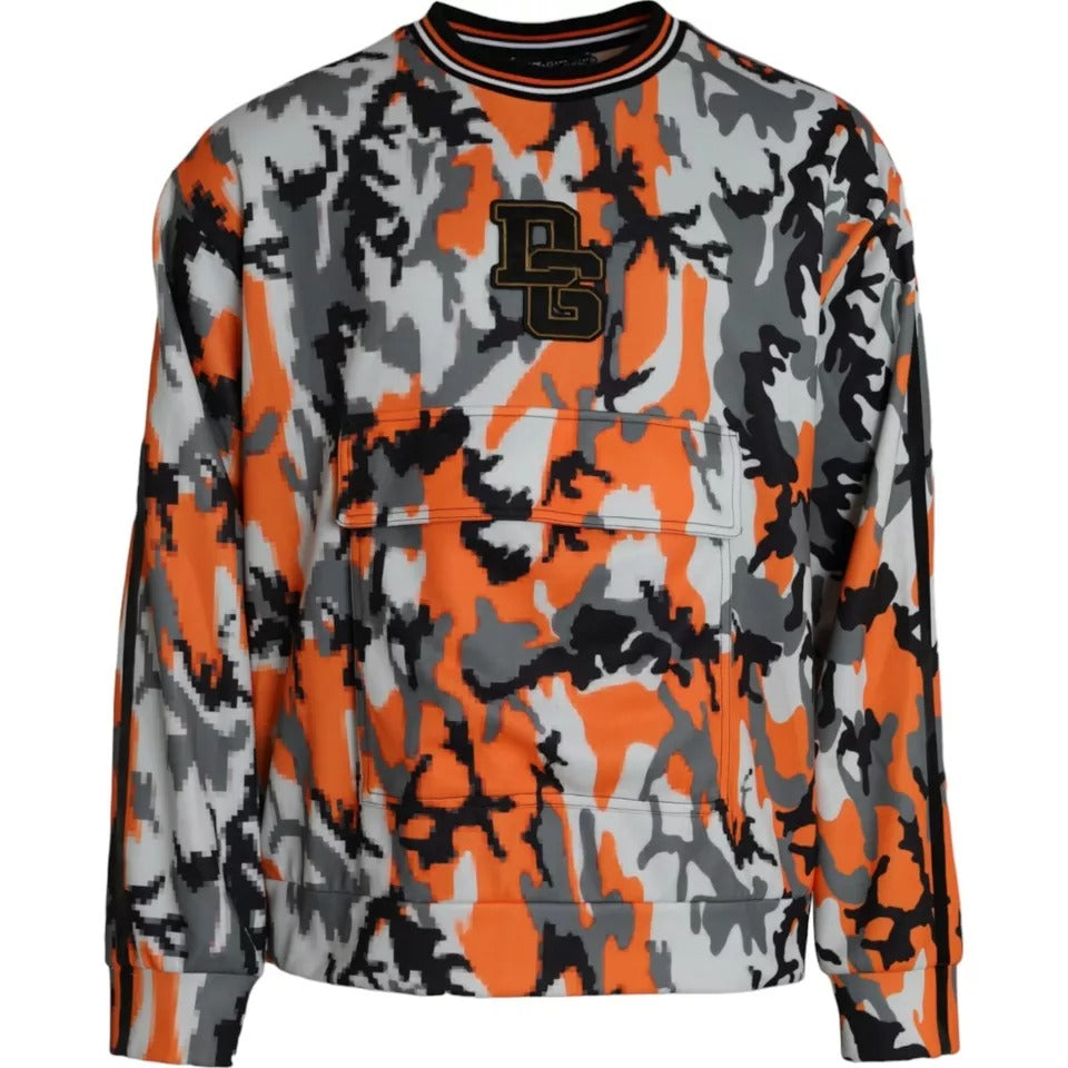 Dolce & Gabbana Multicolor Camouflage Crew Neck Pullover Sweater -   -  Dolce & Gabbana.