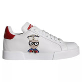Dolce & Gabbana White Patch Calfskin Nappa Portofino Sneakers Shoes -   -  Dolce & Gabbana.