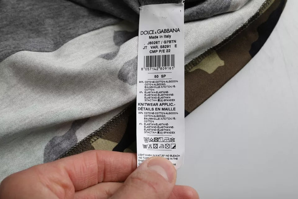 Dolce & Gabbana Multicolor Camouflage Cotton Crew Neck Men T-shirt -   -  Dolce & Gabbana. Dolce & Gabbana Multicolor Camouflage Cotton Crew Neck Men T-shirt -   -  Dolce & Gabbana.